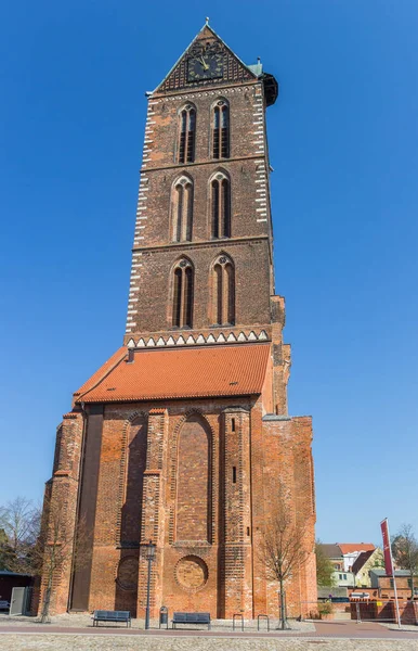 Torre Iglesia San Marien Wismar Alemania — Foto de Stock