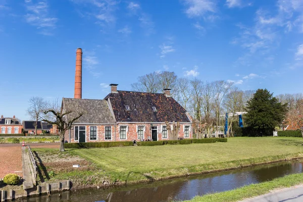 Typisch Hollands Huis Aan Het Damsterdiep Appingedam Nederland — Stockfoto
