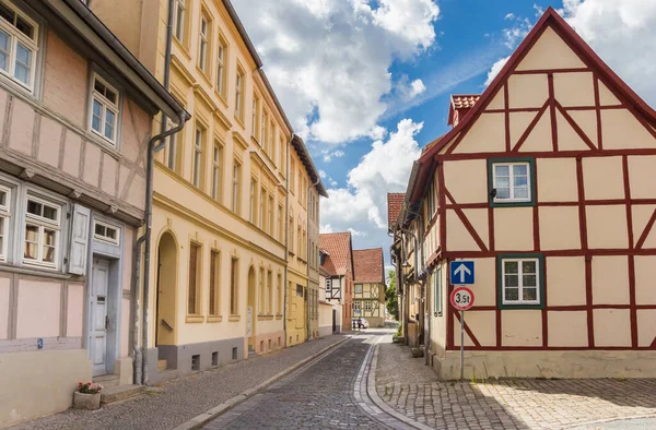 Street Historic Houses Center Quedlinburg Germany — Stock Photo, Image