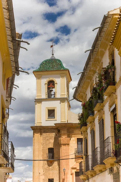 Tarihi Şehir Lorca Kilise Kulesi Evler — Stok fotoğraf