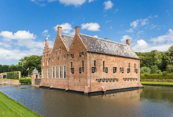 Historisch Kasteel Menkemaborg Het Water Uithuizen Nederland — Stockfoto