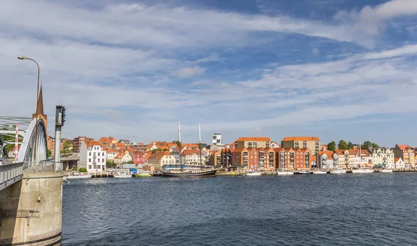 Bro Som Leder Till Den Historiska Staden Sonderborg Danmark — Stockfoto