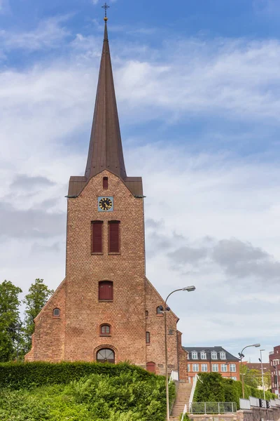 Toren Van Marie Kerk Historische Stad Sonderborg Denemarken — Stockfoto