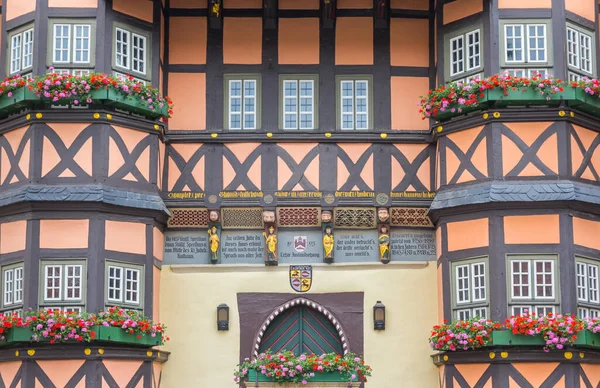 Facciata Dello Storico Municipio Wernigerode Germania — Foto Stock