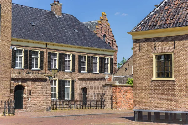 Oude Huizen Aan Het Brink Plein Assen Nederland — Stockfoto