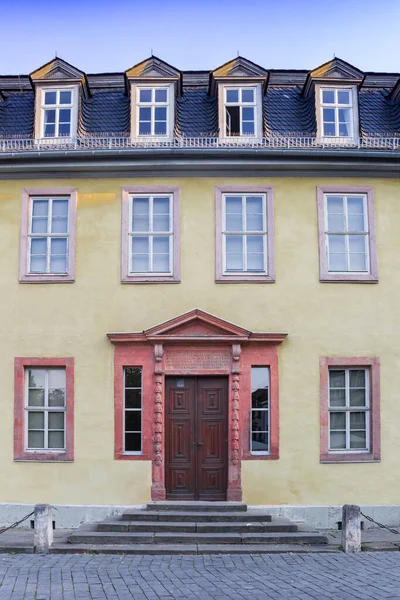Facciata Anteriore Della Storica Goethe House Weimar Germania — Foto Stock