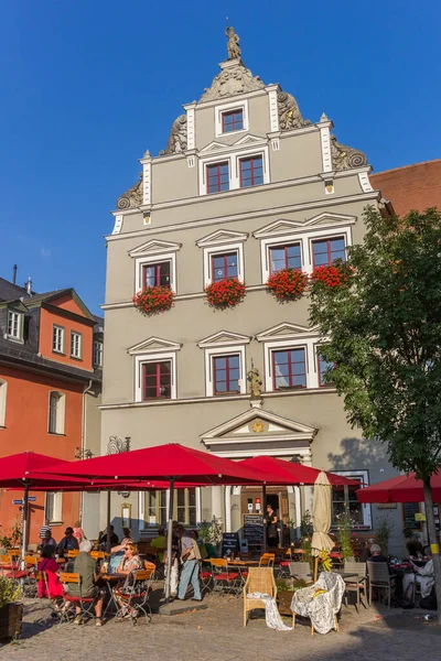 Menschen Genießen Die Sonne Einem Restaurant Weimar — Stockfoto