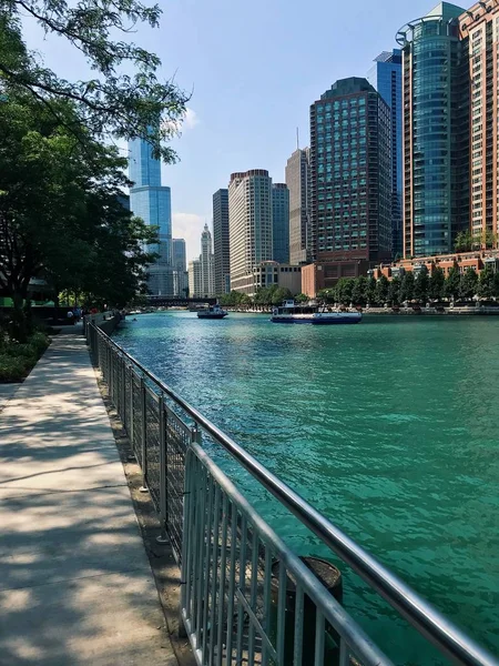 Sommardag Chicagos Strandpromenad — Stockfoto