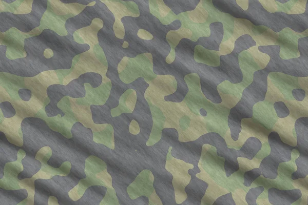 Camouflage fabric texture. Military uniform pattern background