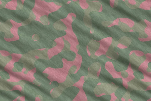 Camouflage fabric texture. Military uniform pattern background