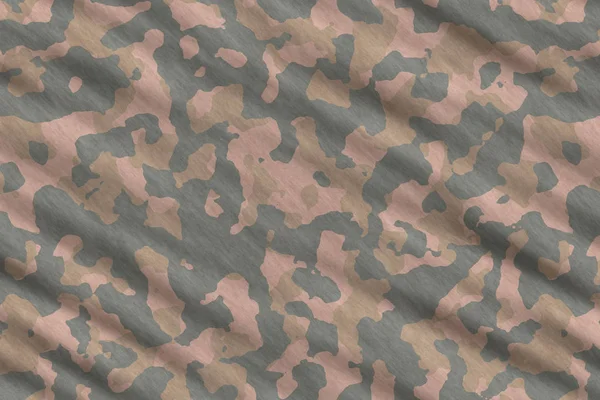 Camouflage fabric texture. Military uniform pattern background