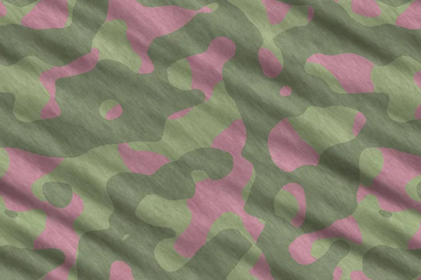 Camouflage fabric texture. Military uniform pattern background