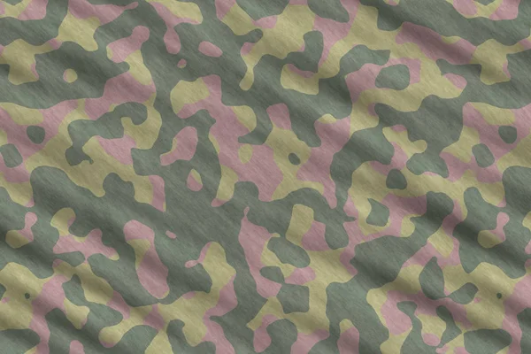 Camouflage fabric texture. Military uniform pattern background