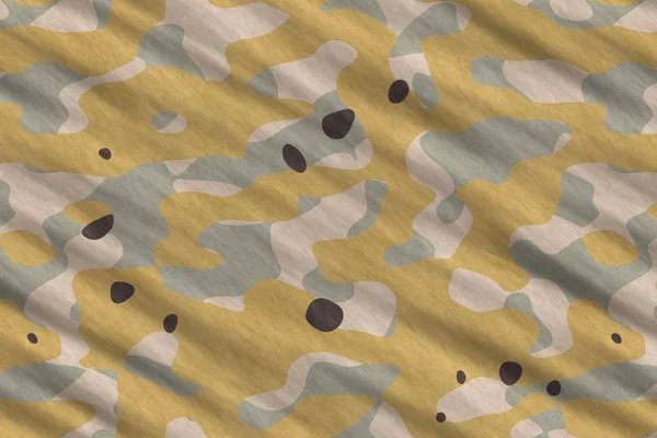 Camouflage fabric texture. Military uniform pattern background