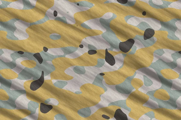 Camouflage fabric texture. Military uniform pattern background