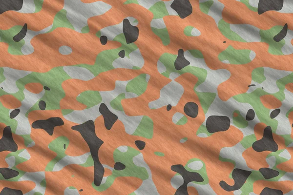 Camouflage fabric texture. Military uniform pattern background