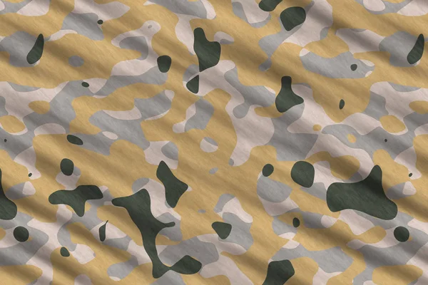 Camouflage fabric texture. Military uniform pattern background