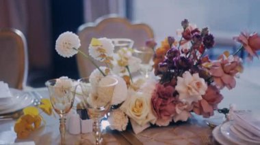 Parralax atış beautifuly dekore düğün partisi ziyafet tablo