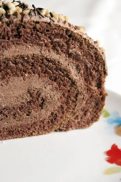 Chocolate Cake Close View — Stock Photo, Image