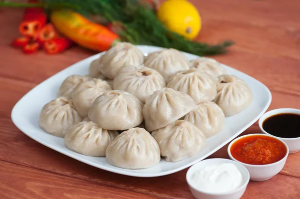 Buuza Poza Národní Pokrm Buryat Mongolština Vložit Paketů Royalty Free Stock Obrázky