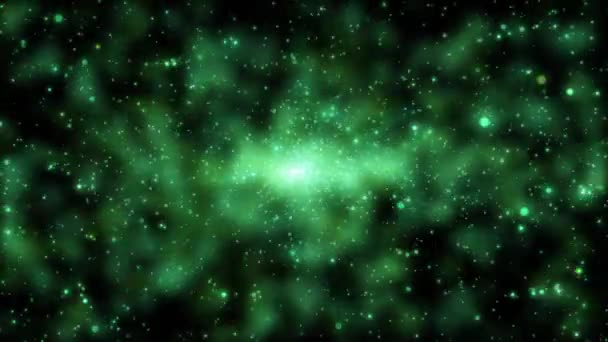 Schöner Hintergrund Animation Dynamik Teilchen Und Wellen Glühen Glitzern Abstraktion — Stockvideo