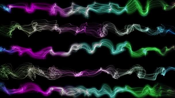美しい背景 アニメーション 粒子と波 きらめき 抽象化 — ストック動画