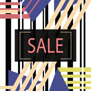 Soyut renkli geometrik Satılık arka plan tasarım şablonu