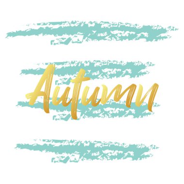 El çizilmiş yazı ve el fırça darbesi. Altın grunge illüstrasyon tasarımı için tebrik kartları, davetiyeler, vb. 