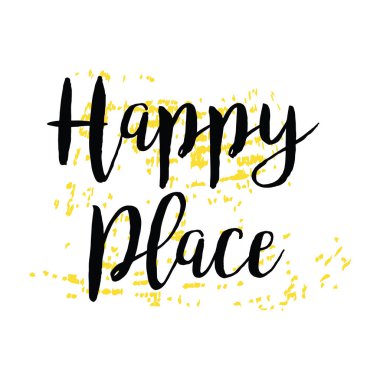 Elle çizilmiş tipografi yazı poster. Kutlama kartpostal, simge, logo, rozet, el ilanı, afiş, tebrik, afiş için altın su sıçramalarına beyaz zemin üzerine alıntı.