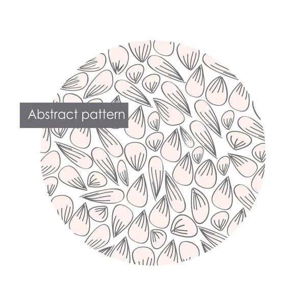 Runde Muster Mit Abstrakten Rosa Blättern — Stockvektor