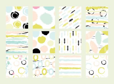 Elle çizilmiş dokuları. İzole. Vektör çizim. Pastel elle çizilmiş doku.