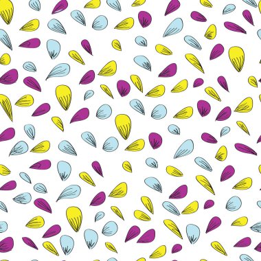 Vektör yaprak seamless modeli. Şirin basit çiçek scrapbook kağıt.