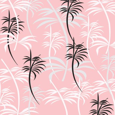 Palmiye ağacı yaprakları. Egzotik desen. Renkli arka plan.