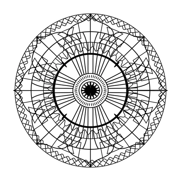 Geometrisches Mandala Vintage Dekorative Elemente Orientalisches Muster Vektorillustration Islam Malbuch — Stockvektor