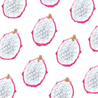 Pitaya desen vektör fırça.