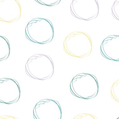 El boyaması daireler çizen bir desen. El çizimi yuvarlak şekiller arka plan.