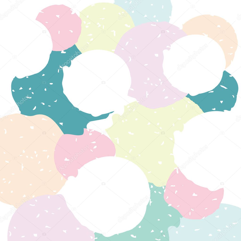 Bright dot pattern. Hand ink painted circles. Design element for fabric, textile, wrapping paper.