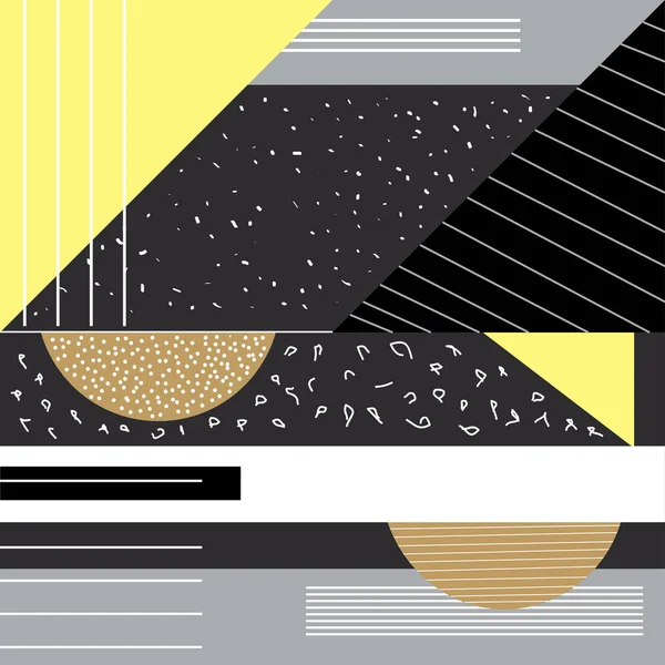 时尚的几何元素孟菲斯卡 几何样式纹理 图案和几何元素 现代抽象设计海报 卡片设计 — 图库矢量图片