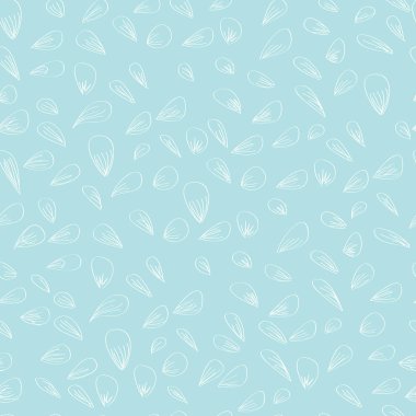 Vektör yaprak seamless modeli. Şirin basit çiçek scrapbook kağıt.
