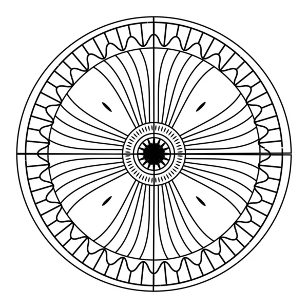 几何曼陀罗 复古装饰元素 东方图案 矢量插图 着色书页 — 图库矢量图片