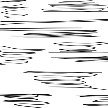 Siyah Scribble smears el kalem çizilmiş. İnce çizgiler deseni