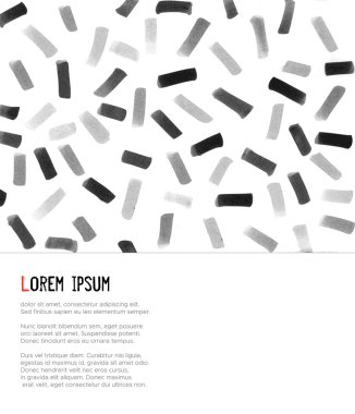 Siyah ve beyaz zemin farklı fırça darbeleriyle