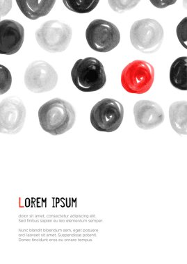 Beyaz arka plan üzerinde izole siyah, gri ve kırmızı daire