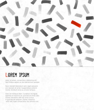 Metniniz için yer ile soyut minimalist siyah mürekkep tasarım şablonu.