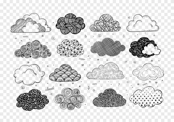 Seamless Background Doodle Clouds Can Used Wallpaper Pattern Fills Textile — Stock Vector