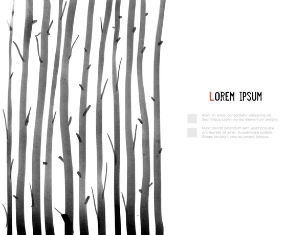 Design Template Forest Trees Vector — Stock Vector