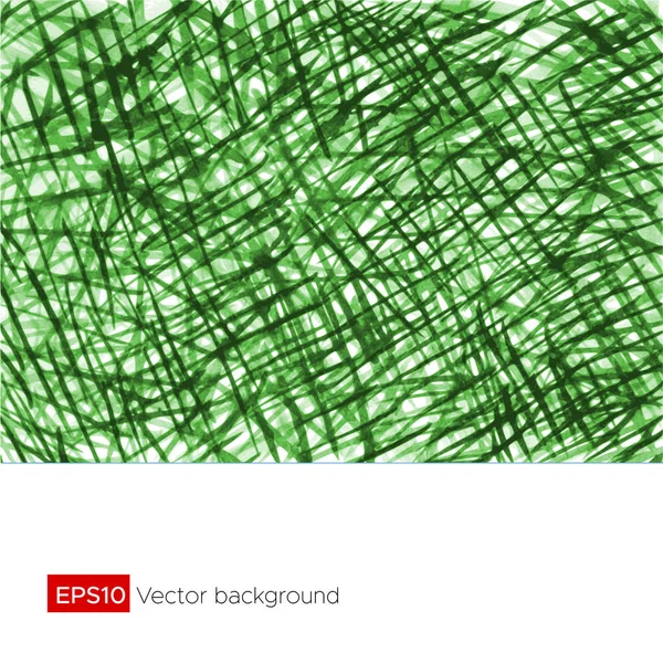 Fondo Verde Dibujado Mano Abstracto Con Lugar Para Texto — Vector de stock