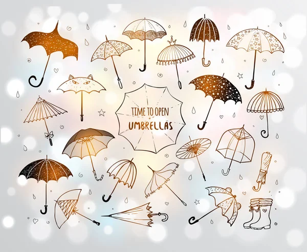 Seamless Background Umbrellas Can Used Wallpaper Pattern Fills Textile Web — Stock Vector