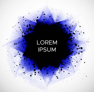 Yıldız şeklinde boyama soyut mürekkep yıkama. 