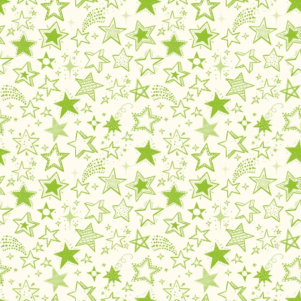 Seamless Background Doodle Stars — Stock Vector